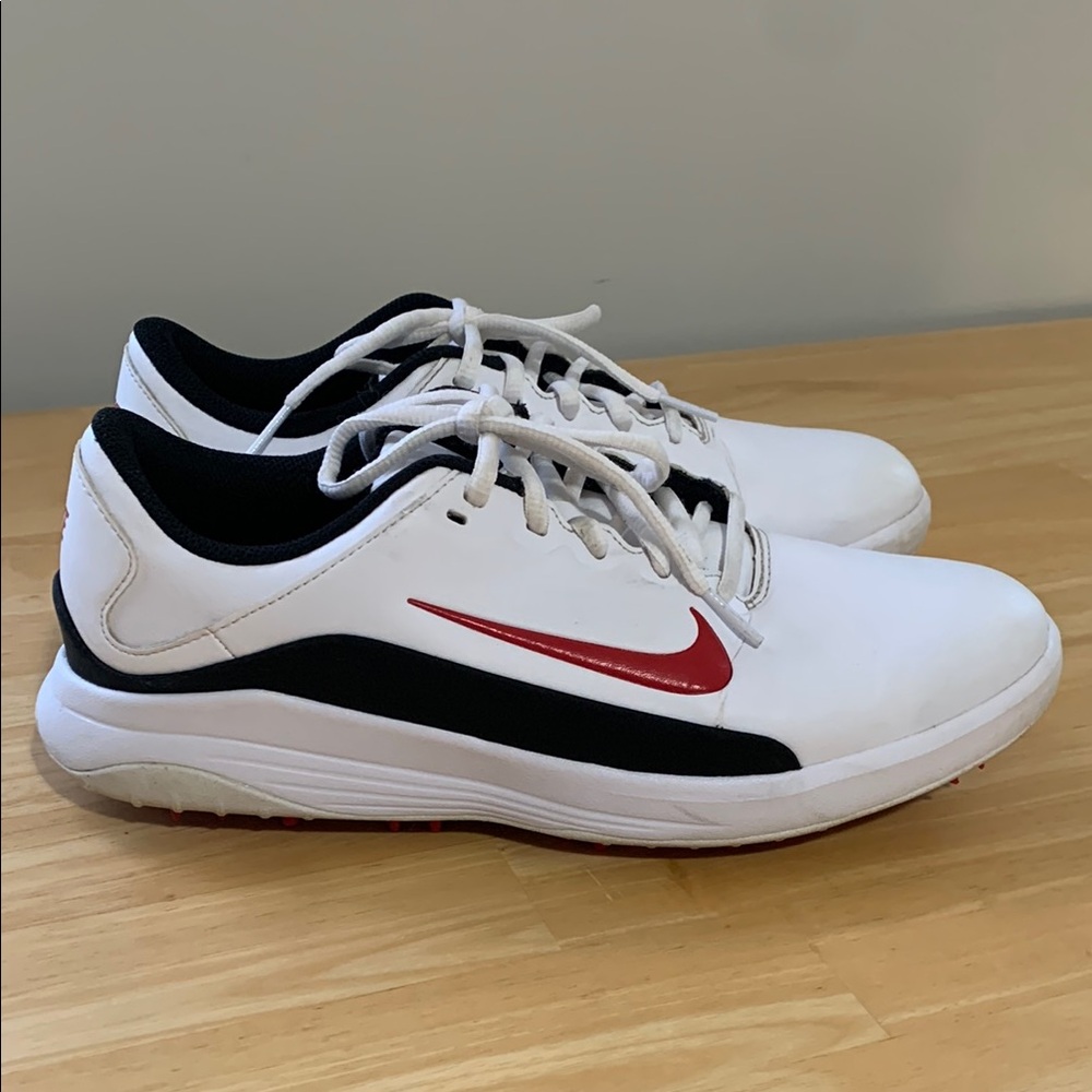 Nike Vapor Spikeless Fitsole Golf Shoes White Red AQ2302-103 Mens 8